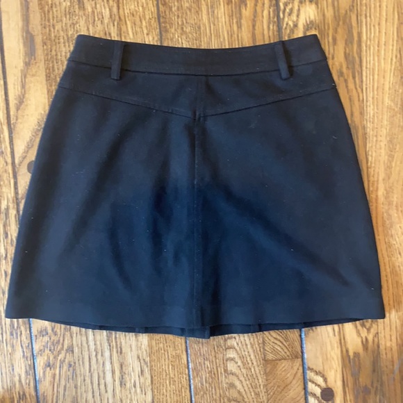 Zara Trafaluc Black Suede Mini Skirt Snap Front XS - Picture 5 of 5